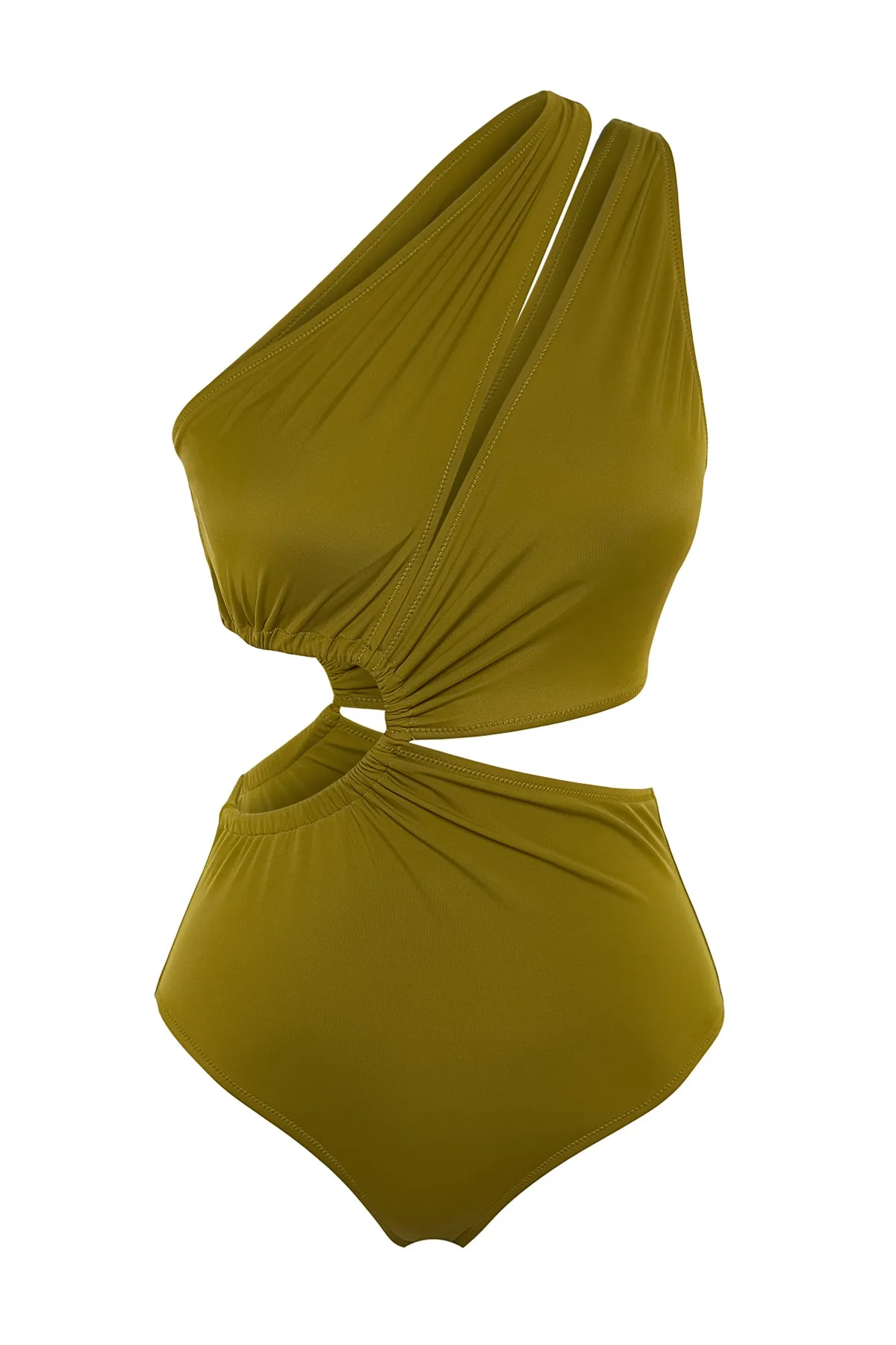 Trendyol Collection  Khaki Single Shoulder Tunnel Regular Mayokini TBESS23MA00206