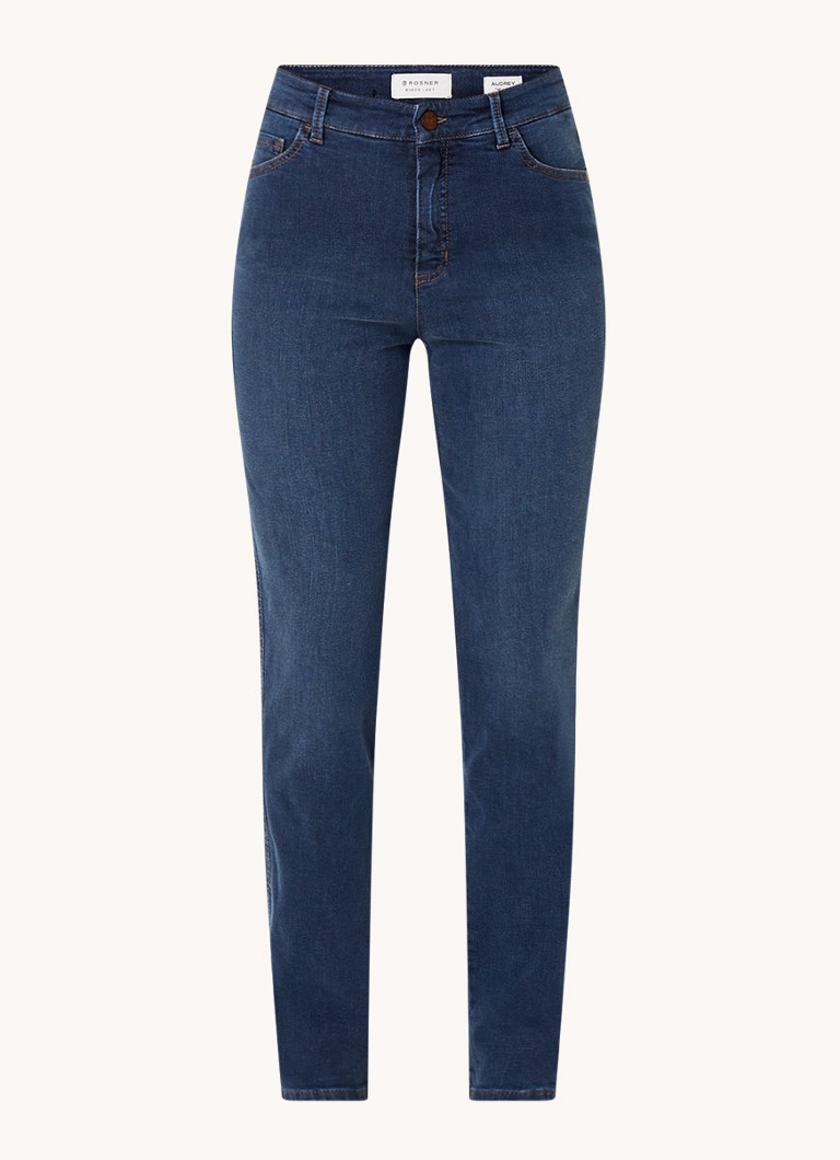 Jean Rosner Audrey taille haute coupe slim, délavage coloré