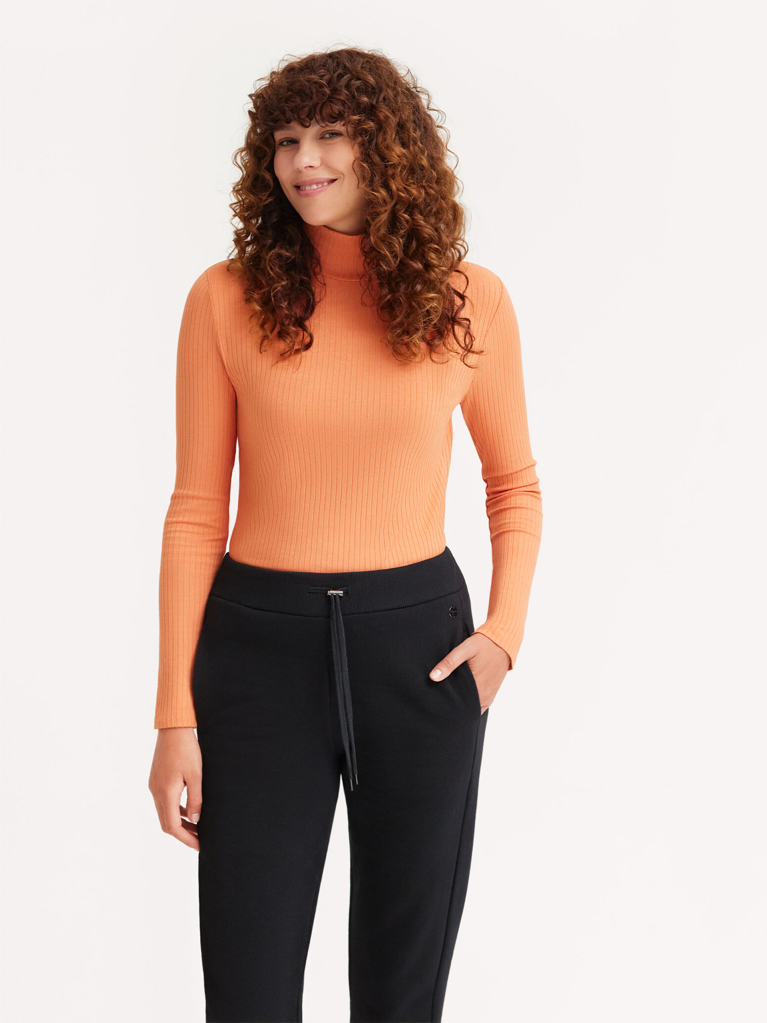 Pull à col roulé - orange