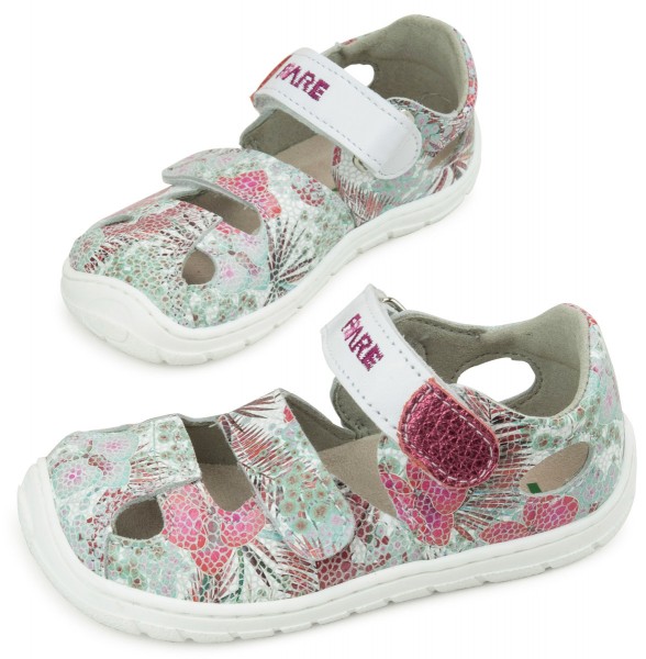 Fare Bare |vB ~ Leder Sandale ~ Rosa Print