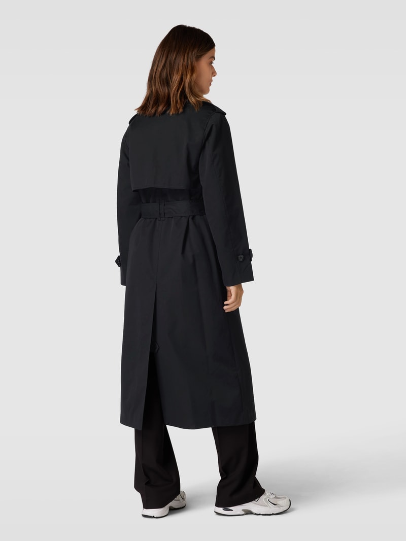 Trenchcoat mit Bindegürtel Modell 'ANGELA' in schwarz