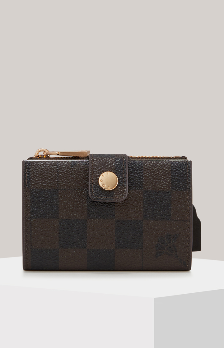 Karten-Etui Cortina Piazza C-Four in Dunkelbraun