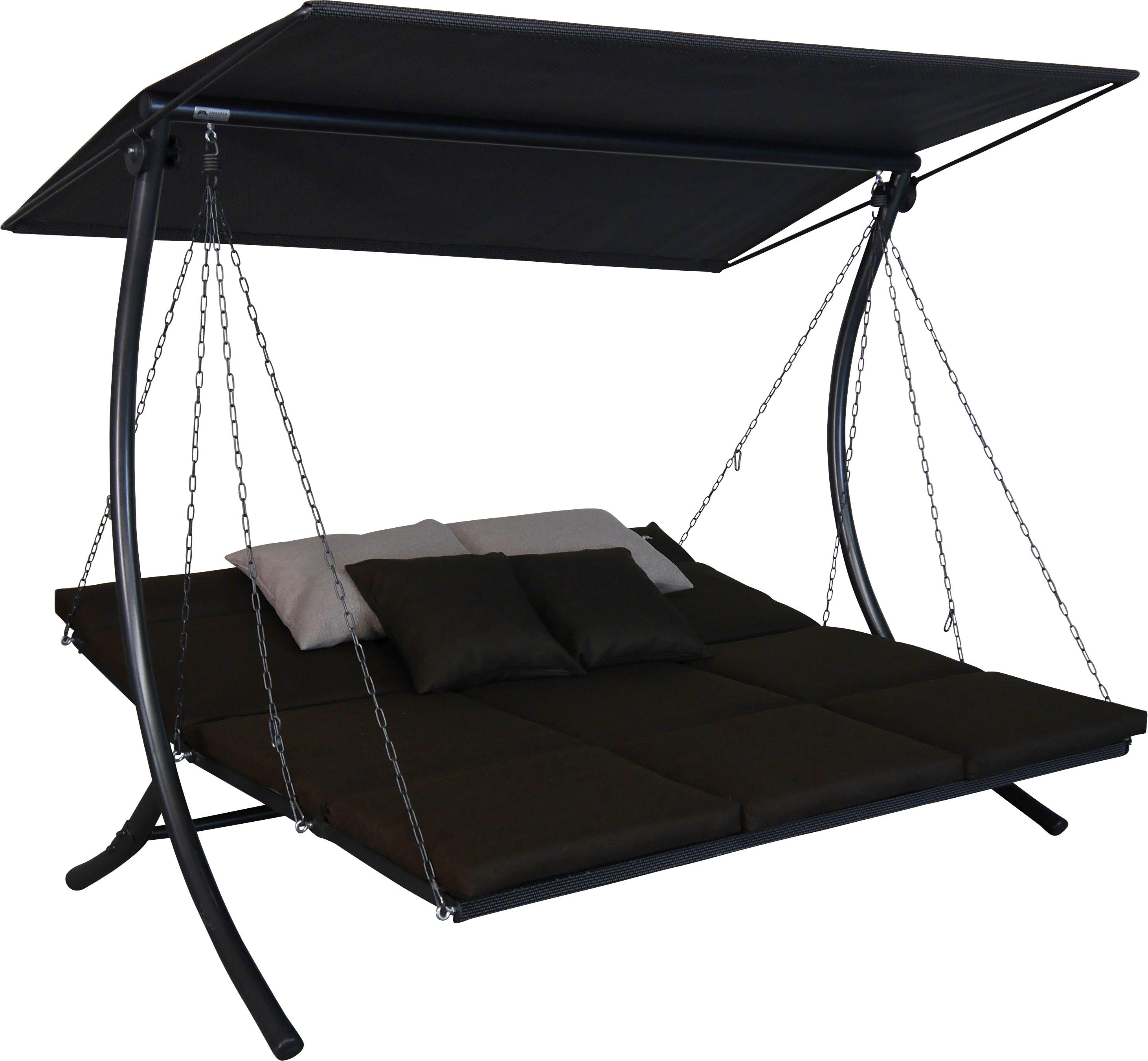Angerer Freizeitmöbel Hollywoodschaukel Swing Smart coffee, 3-Sitzer, Bettfunktion, wetterfest