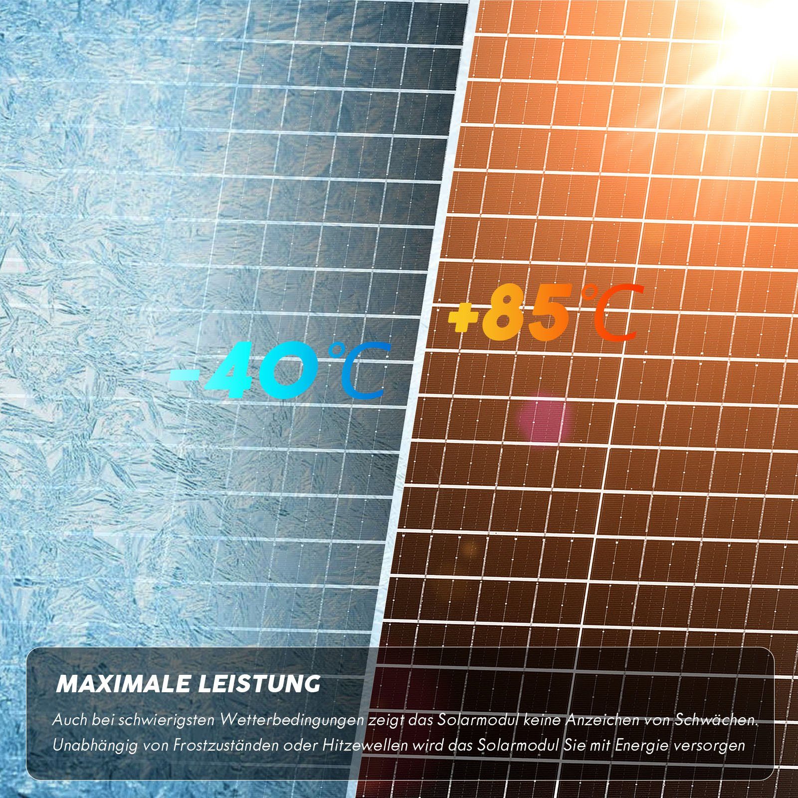 oyajia Solaranlage 100W/150W 18V Solarmodul Monokristallin Solaranlage Balkonkraftwerk, IP67 Wasserdichte Solaranlage für 12V Akku Wohnmobil Auto Boot Garten