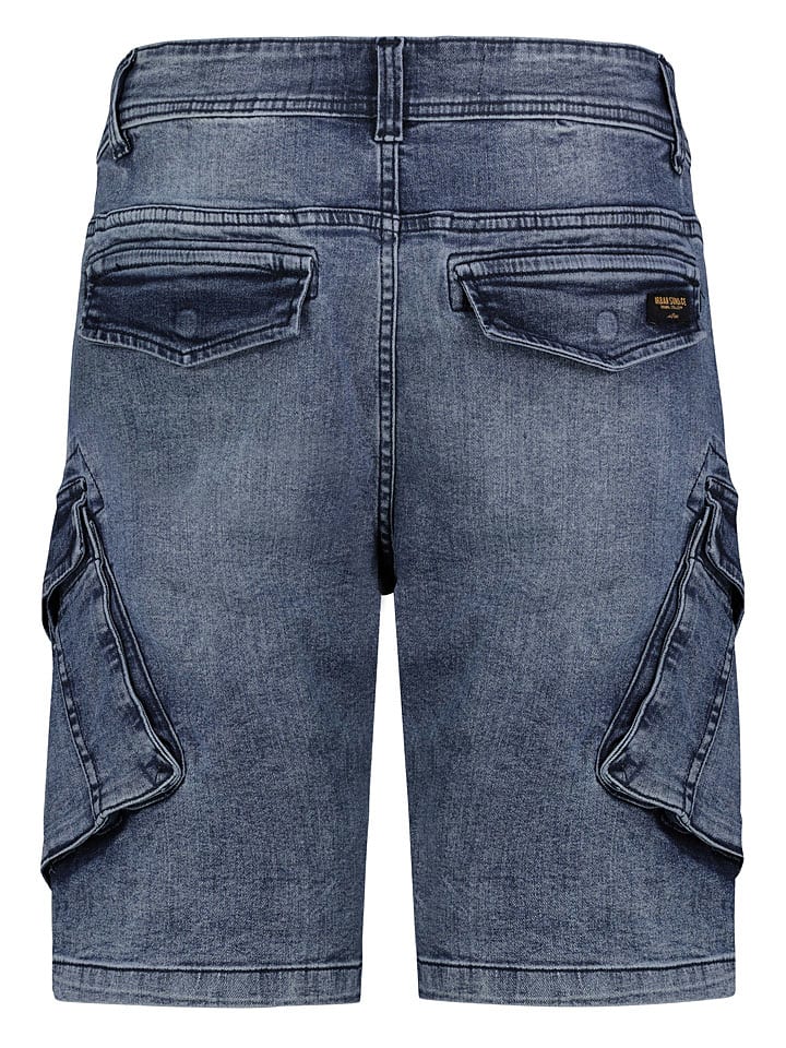 Authentic Style Jeans-Cargobermudas in Dunkelblau günstig kaufen