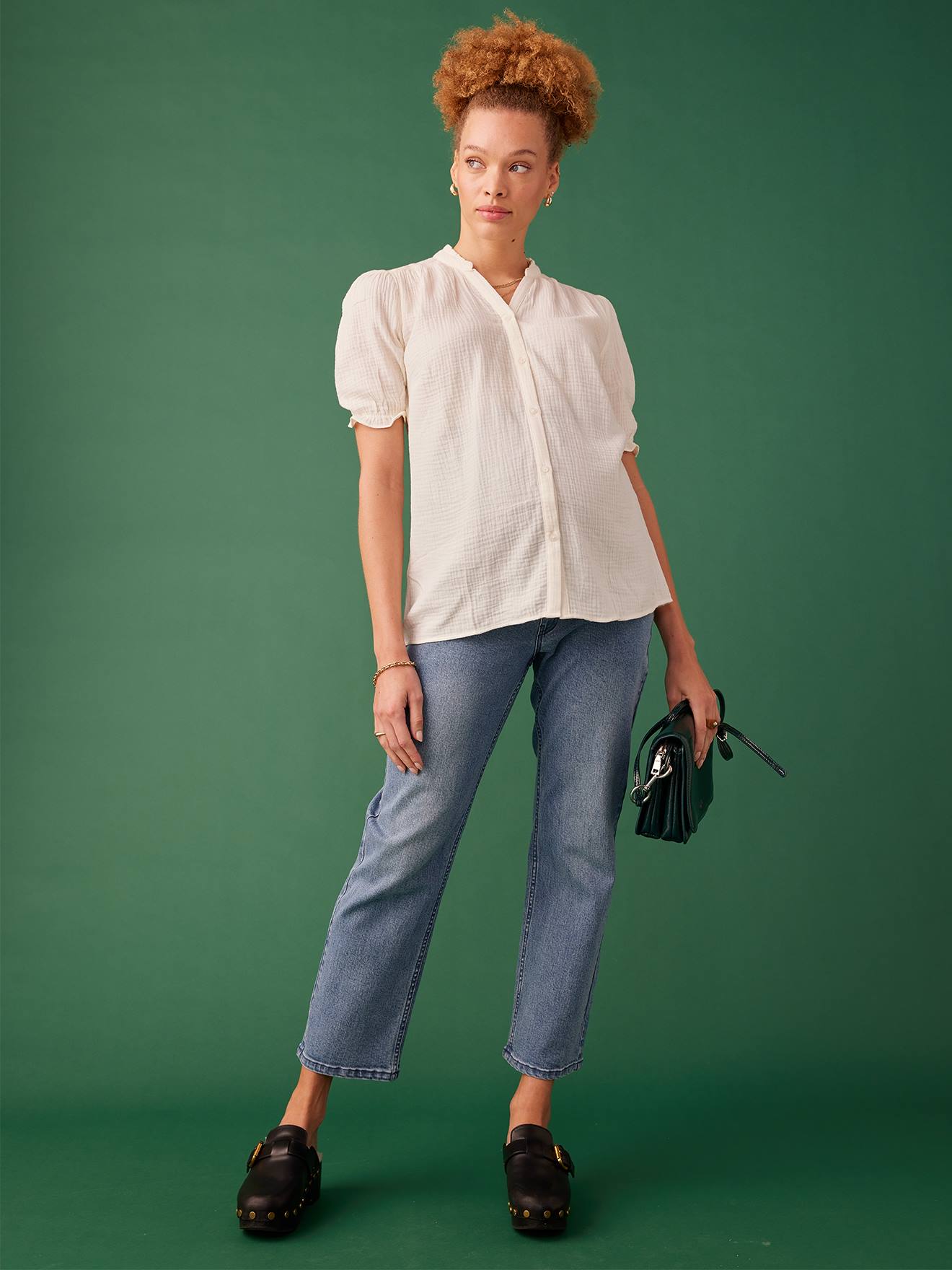 Envie de Fraise Musselinbluse für Schwangerschaft & Stillzeit ENVIE DE FRAISE - altrosa