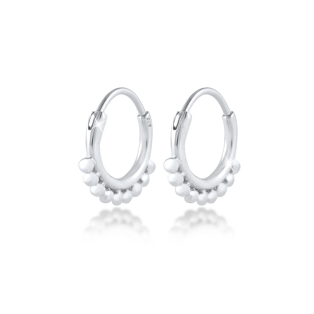 Elli Elli Boucles d'Oreilles Creolen Hänger Kugeln Trend Blogger 925 Silber Boucles d'oreilles