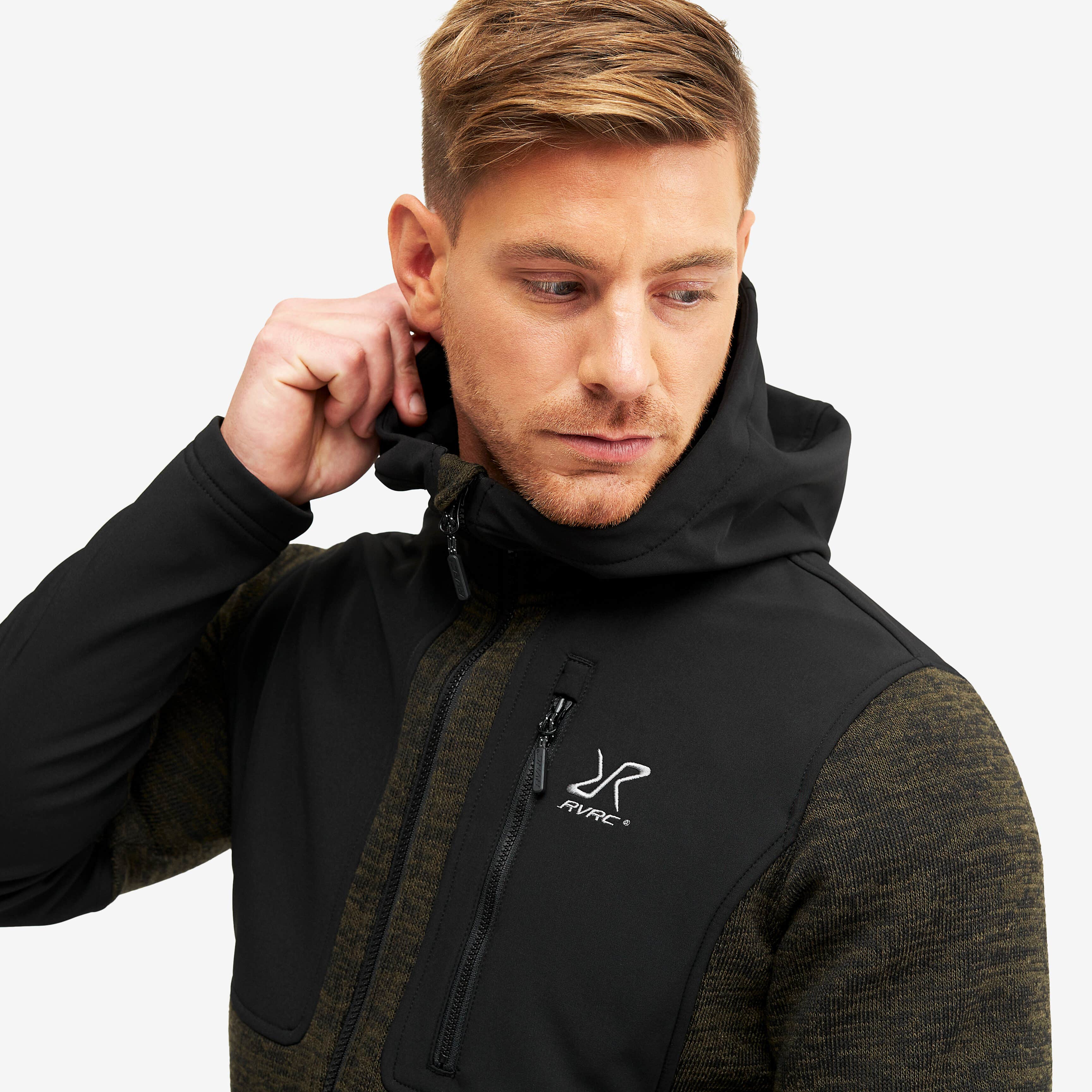 Wander Pro Wool Hoodie Homme Dark Olive