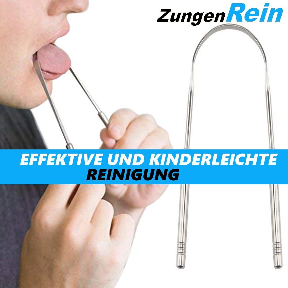 MAVURA Zahnbürste ZungenRein Zungenreiniger Zungenschaber Zungenbürste, Antibakteriell gegen Mundgeruch Ayurveda [2er Set]