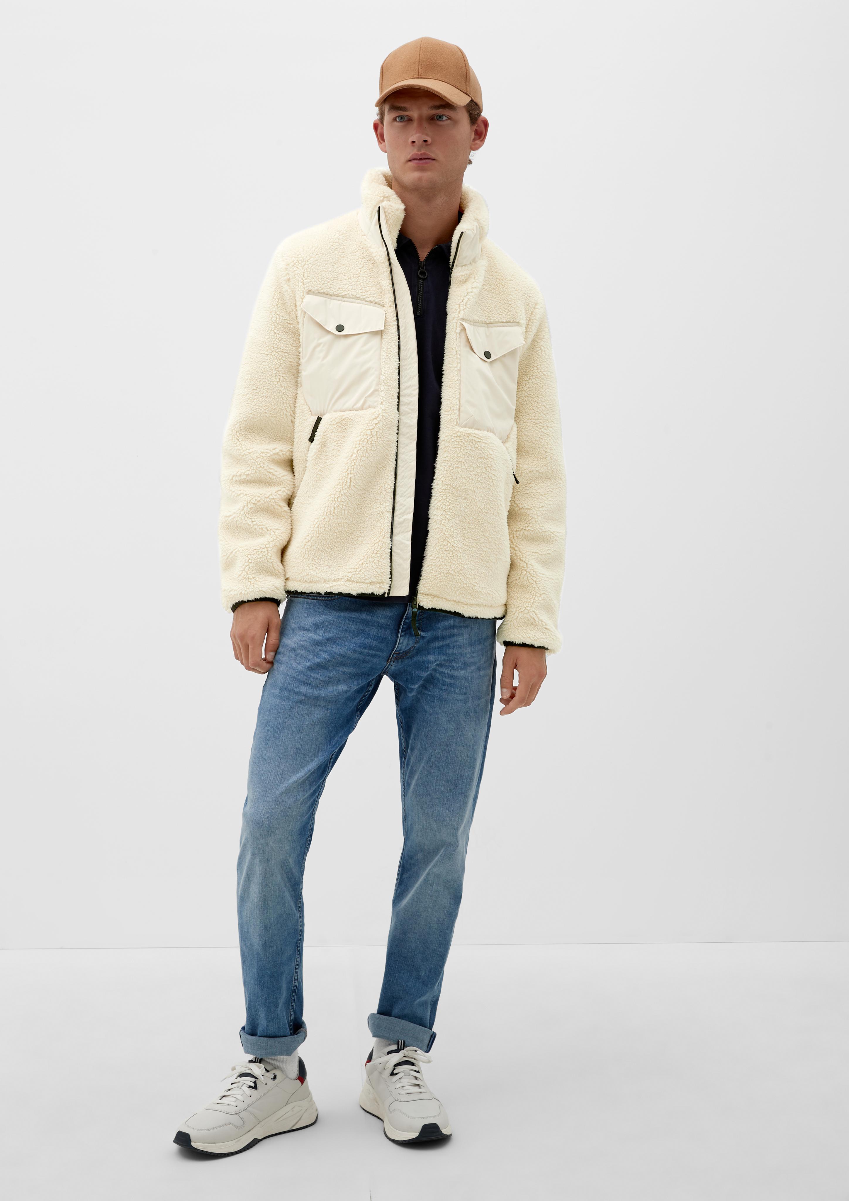 Teddy-Jacke mit Brusttaschen  2115333-0705