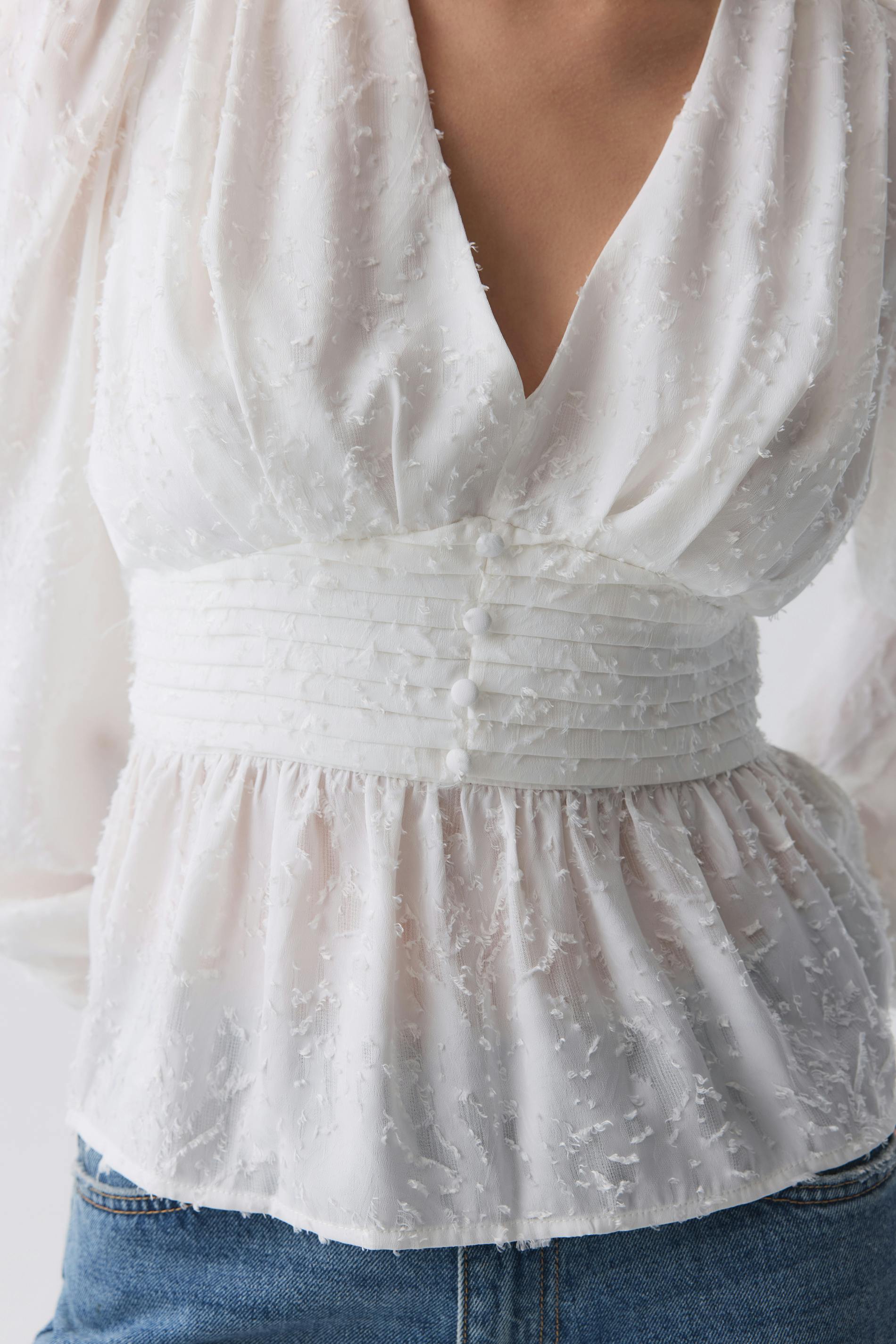 V-neck blouse