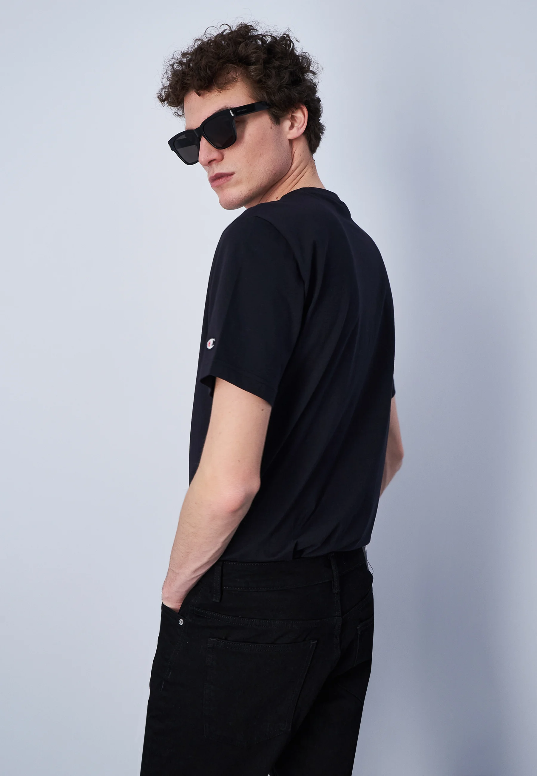 Champion ICONS CREWNECK SMALL LOGO - Camiseta básica