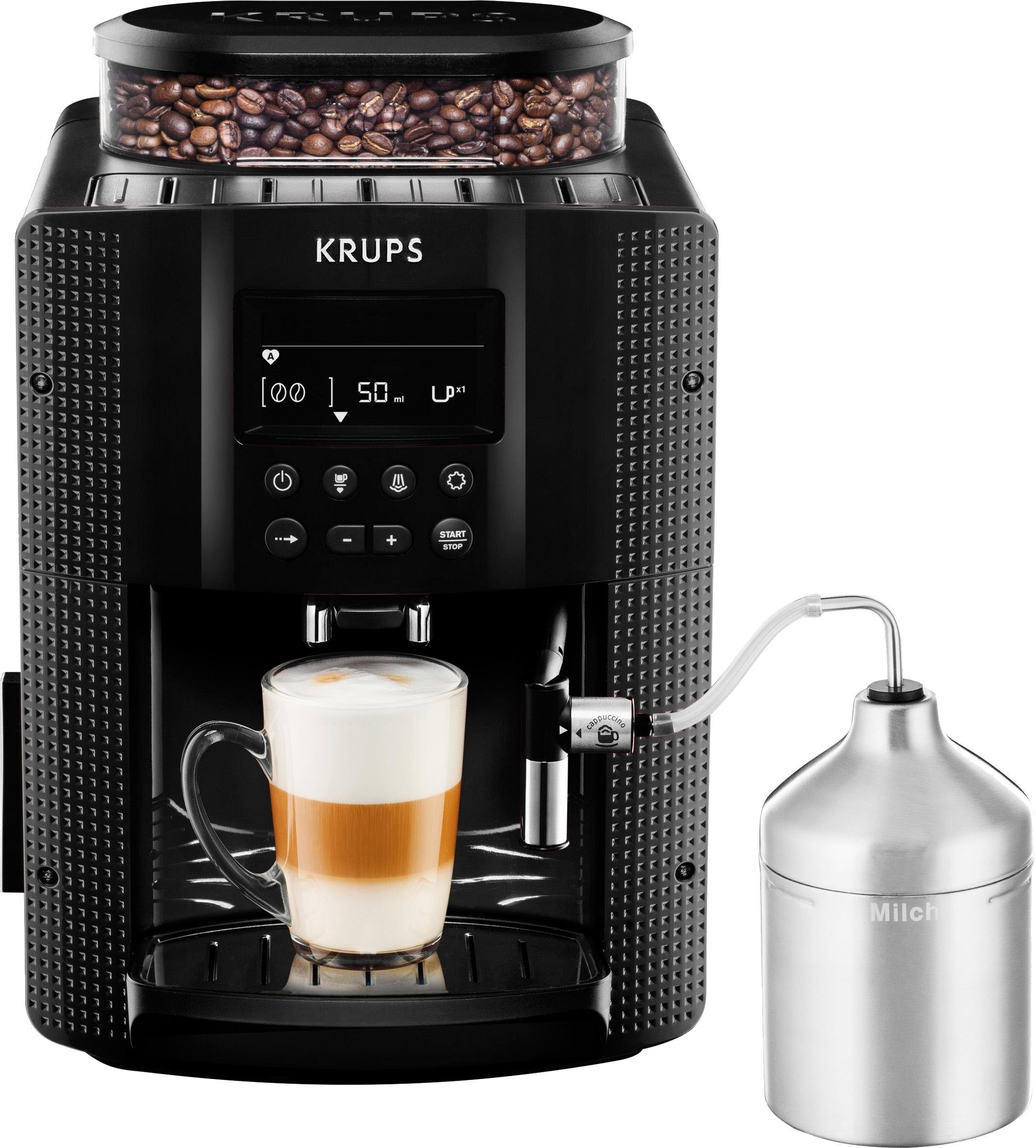 Krups Kaffeevollautomat EA8160 Essential Espresso, Wassertankkapazität: 1,7 Liter, inkl. Auto Cappuccino XS6000 Set