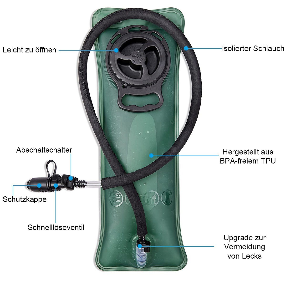 G4Free Trinkrucksack, Militär Trink -blasen Wanderrucksäcke mit 3L