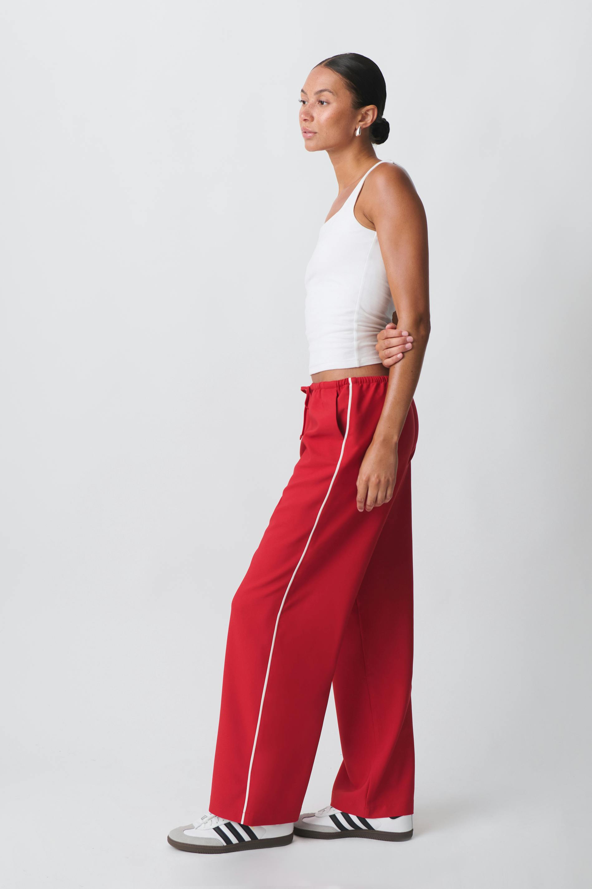 Relaxed stripe trousers