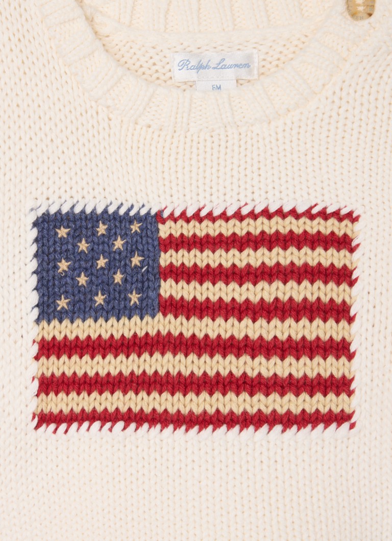 Pulover tricotat gros cu imprimeu Ralph Lauren