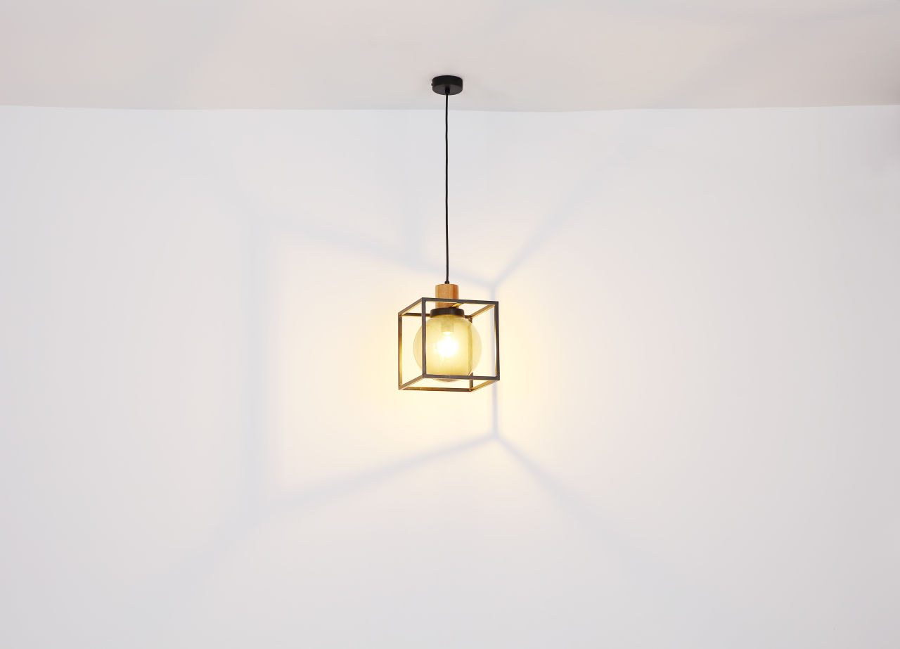 Globo Lighting - HILKO - Hängeleuchte Metall schwarz matt, 1x E27 LED
