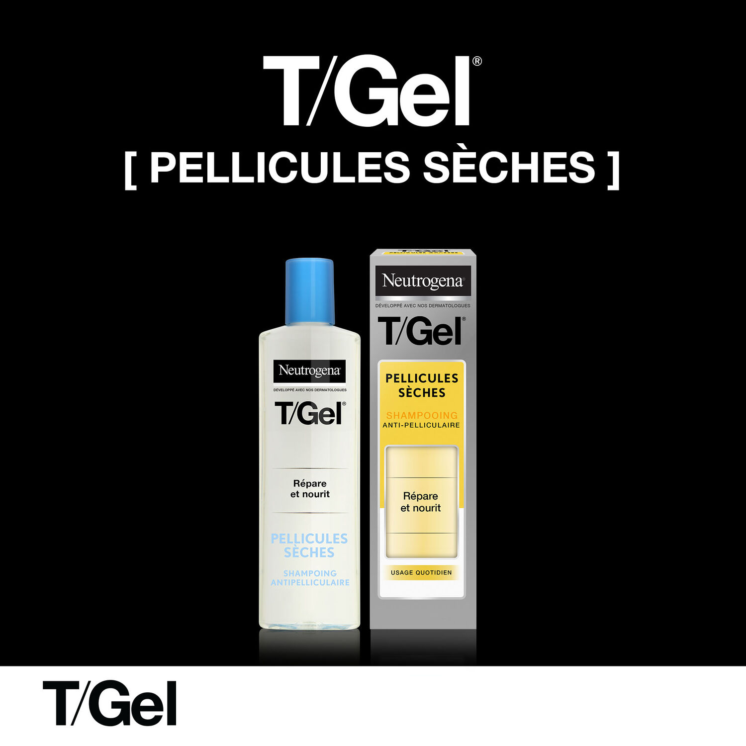 Neutrogena SHAMPOOING NEUTROGENA® T/GEL Shampoing Antipelliculaire Pellicules Sèches, Cheveux Secs et Abîmés 250 ml