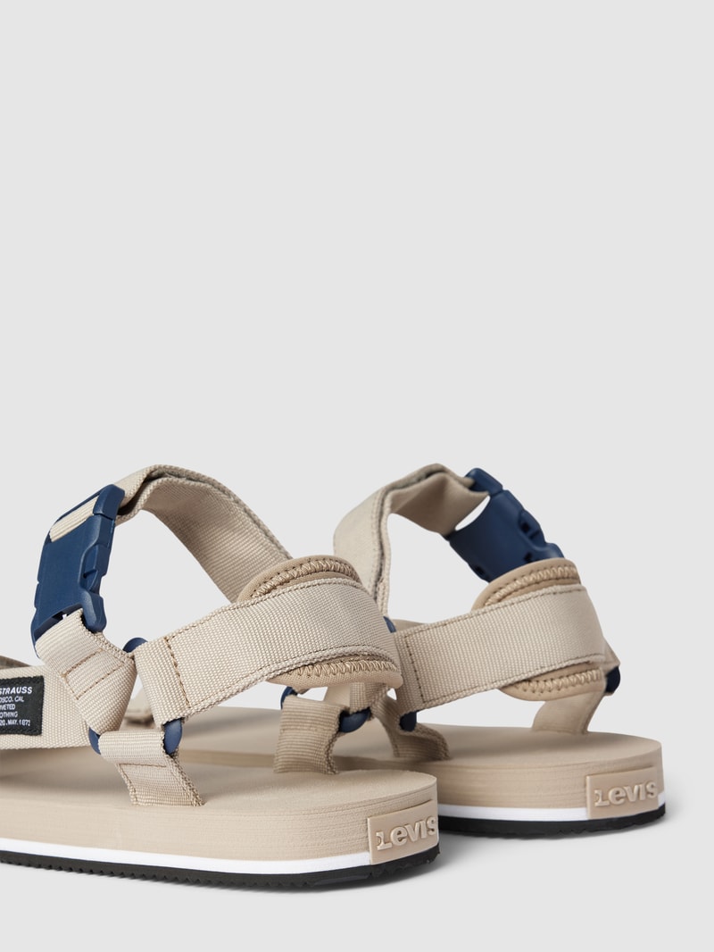 Sandalen mit Label-Patch Modell 'TAHOE' in taupe