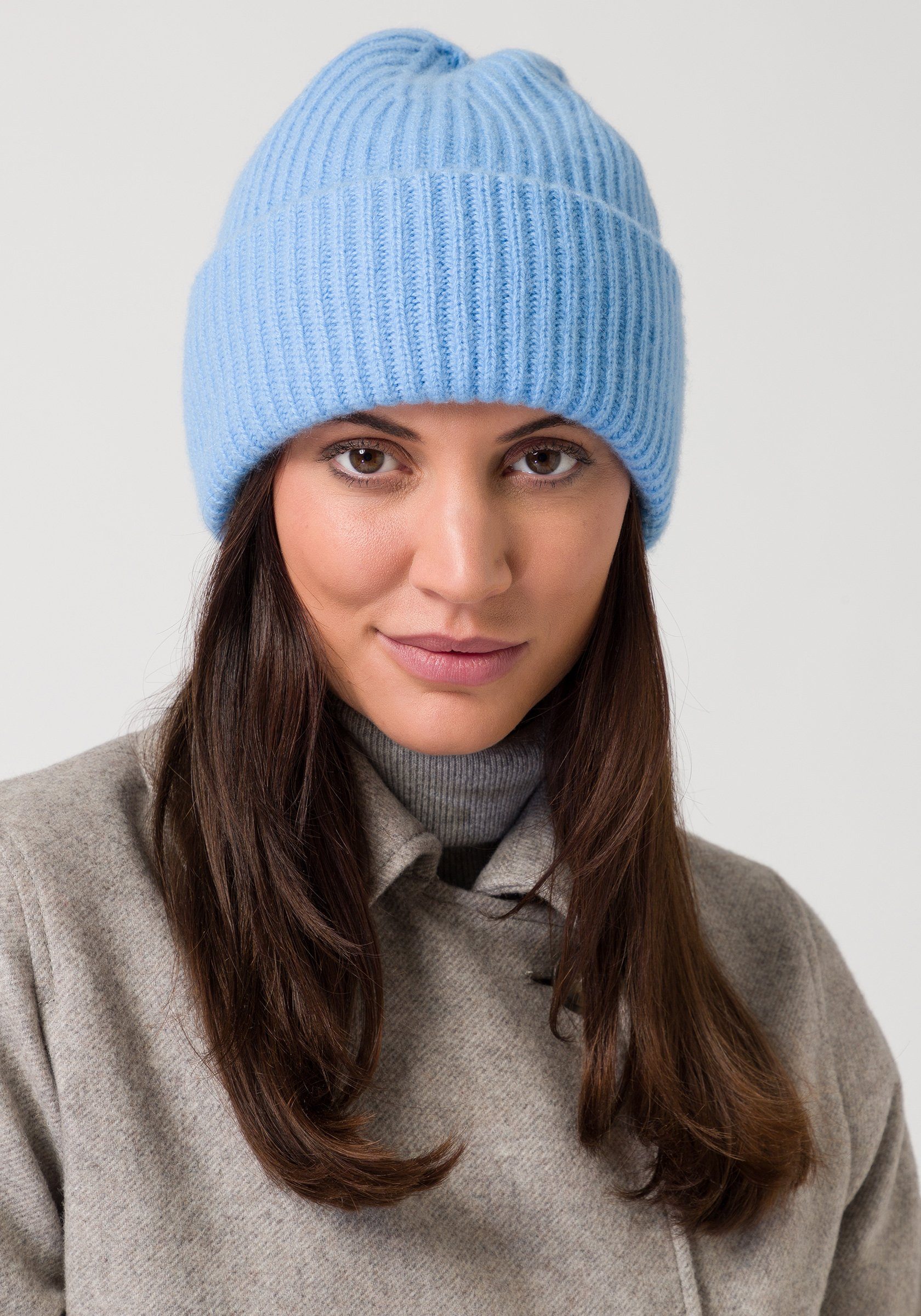 Style & Republic Beanie Style Republic Kaschmir Chunky Beanie Damen mit breitem Umschlag
