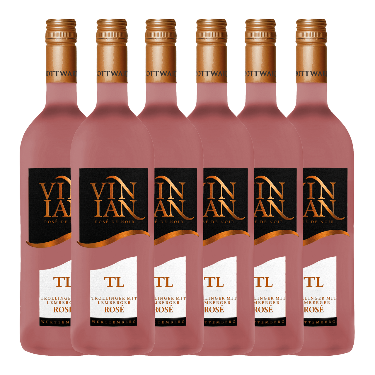 Württembergische WZG Bottwartaler Vinian Trollinger Lemberger Rosé Qba 0,75L 6er Karton
