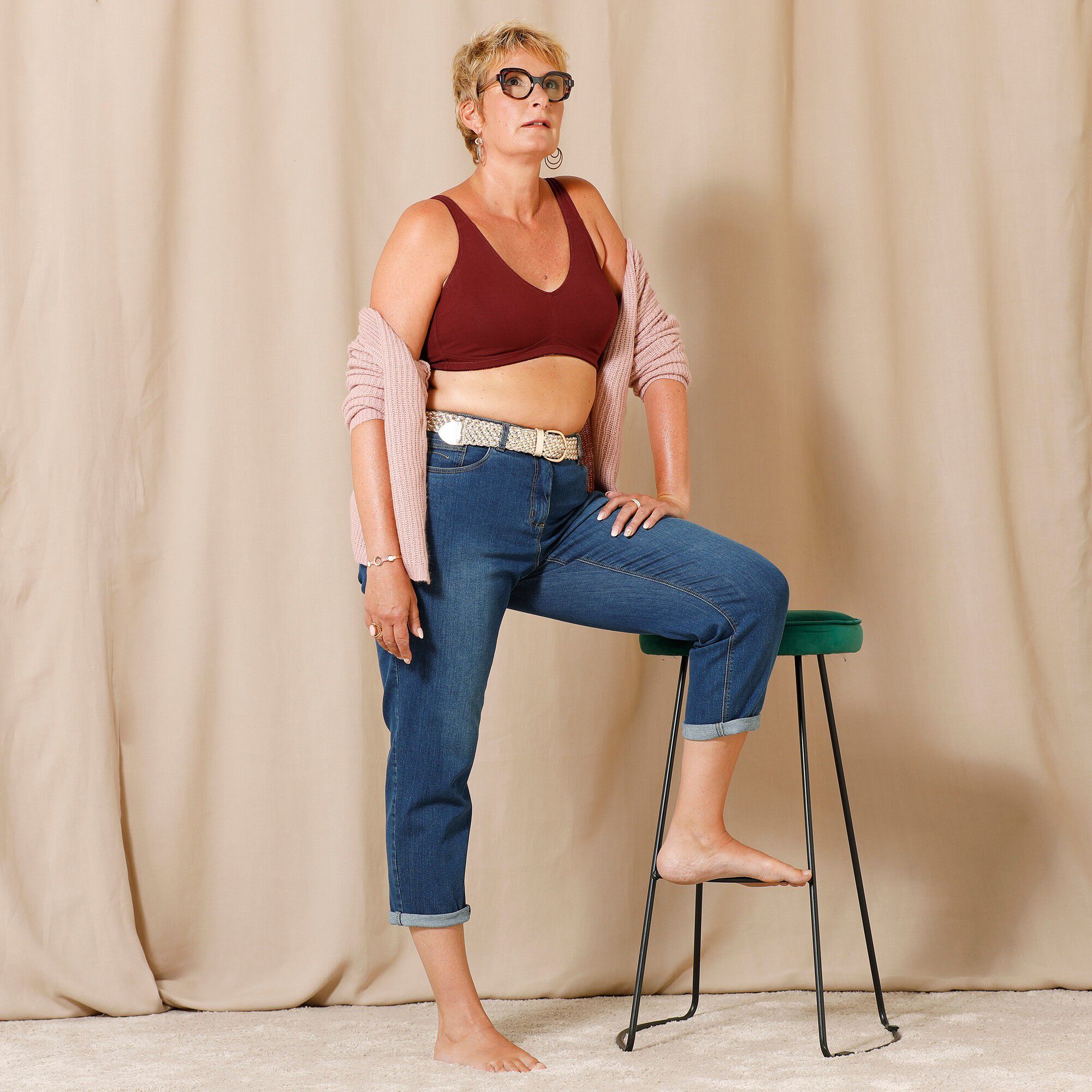 Soutien-gorge forme brassière spécial sport après opération du sein