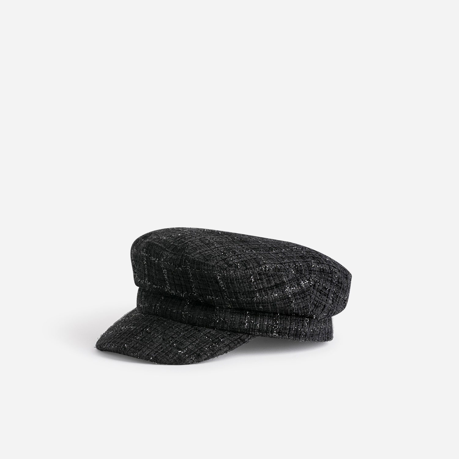 Casquette de marin TEXTO noire tweed