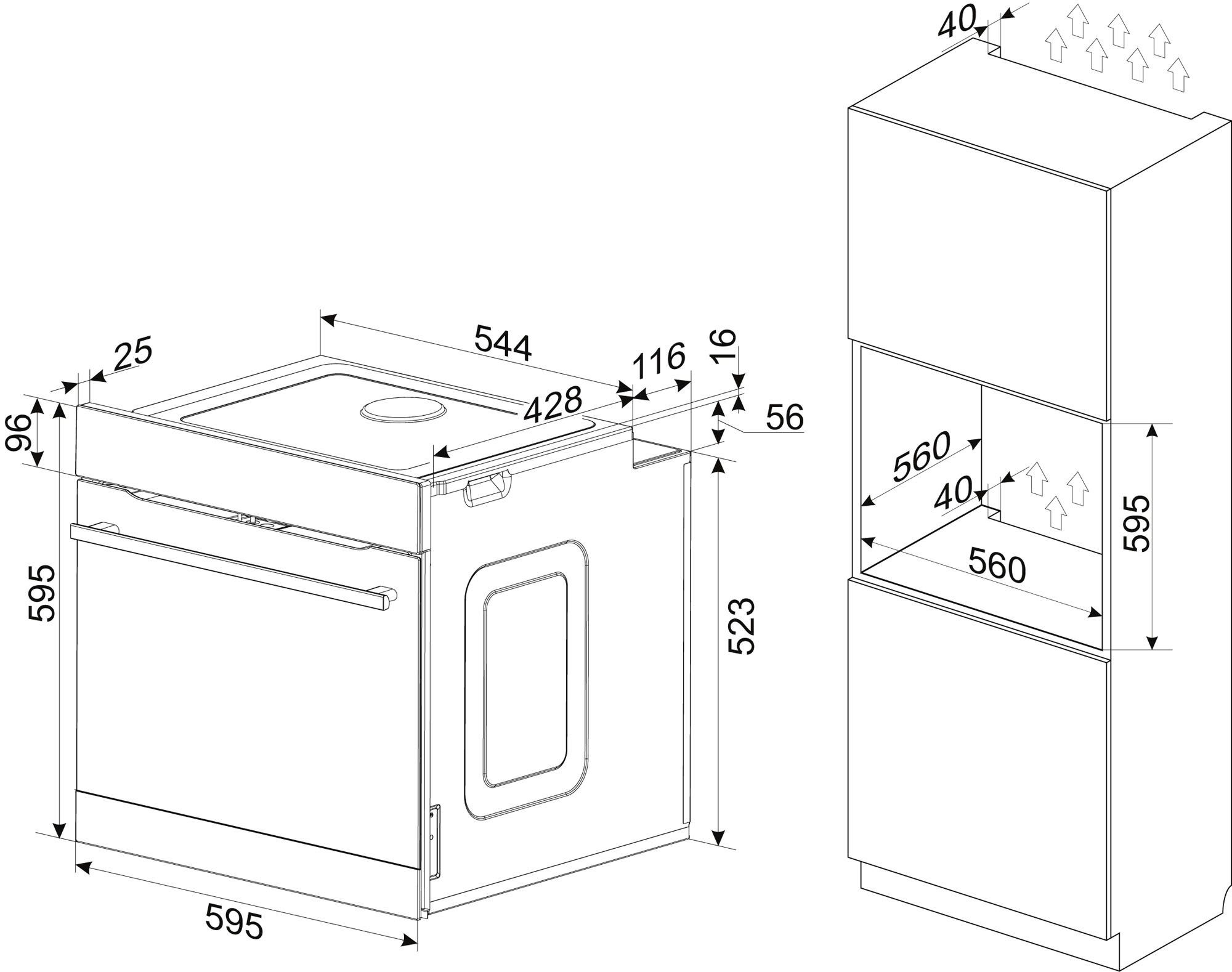 Amica Einbaubackofen EBX 943 625 E, mit Teleskopauszug nachrüstbar, Simple Steam