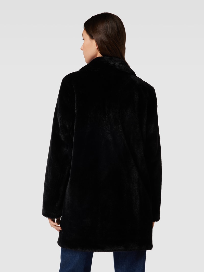 Mantel aus Teddyfell in schwarz