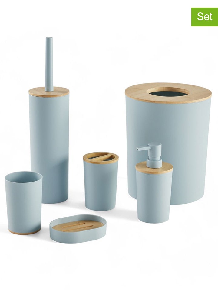 UTILITY 6tlg. Bad-Accessoires-Set in Blau günstig kaufen onesize