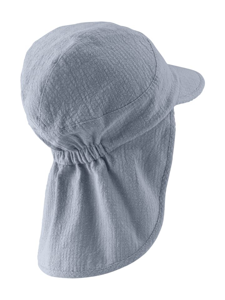 Sterntaler Schirmmütze mit Nackenschutz Struktur in blaugrau günstig kaufen