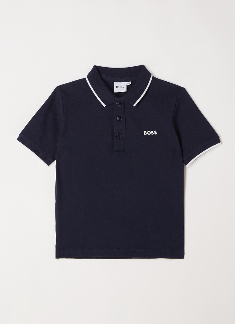 Tricou polo din bumbac piqué cu logo HUGO BOSS