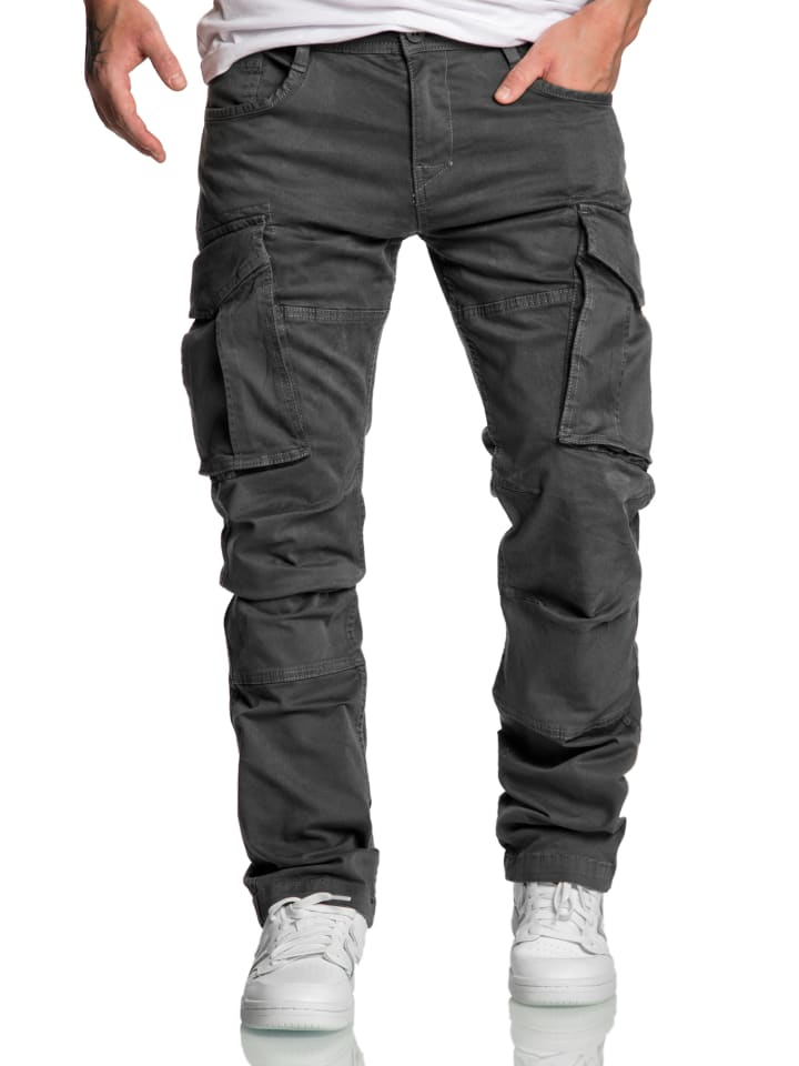 Amaci&Sons Cargo Jogger-Chino WYATT in Anthrazit günstig kaufen