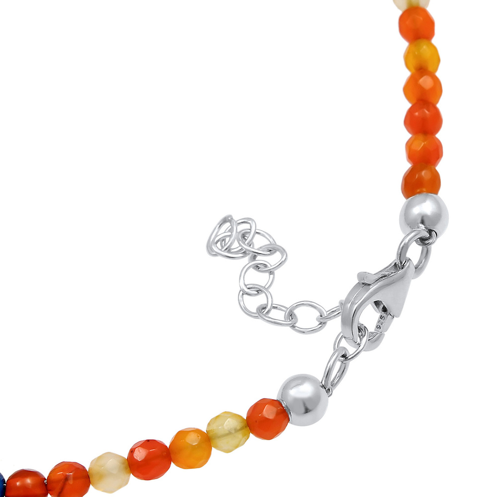 Nenalina Nenalina Bracelet de Cheville de cheville  en agate colorée et perles en argent P Bijoux