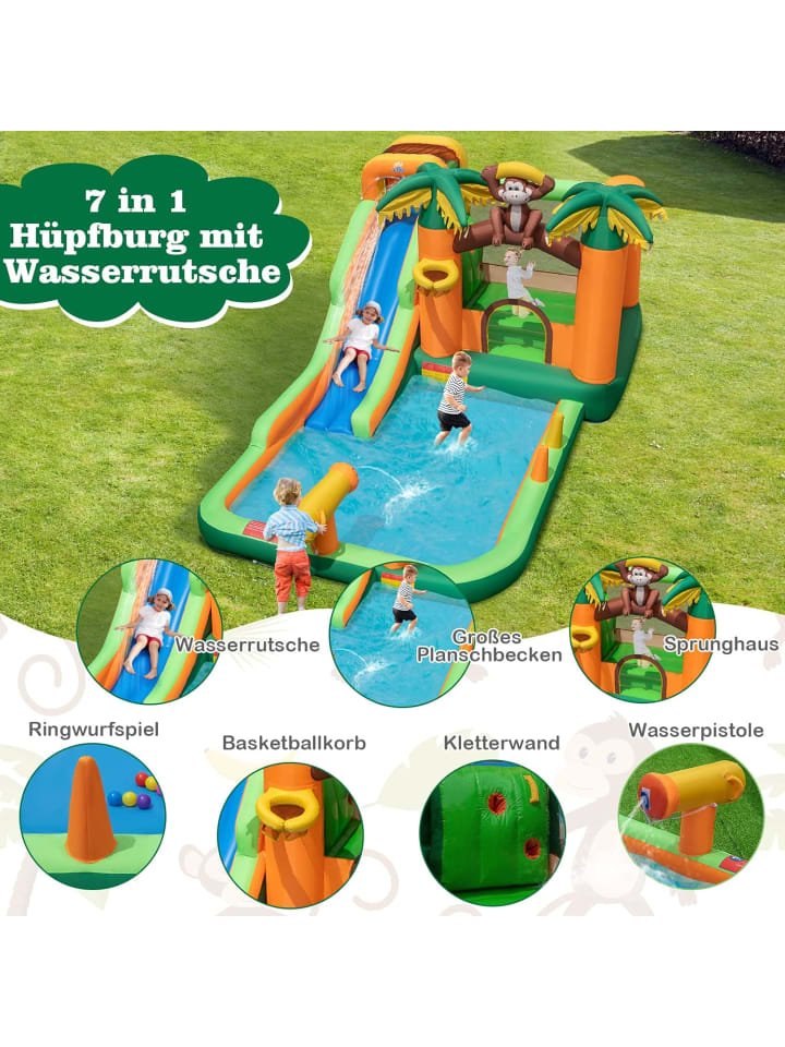 COSTWAY Hüpfburg mit Gebläse in Bunt günstig kaufen onesize