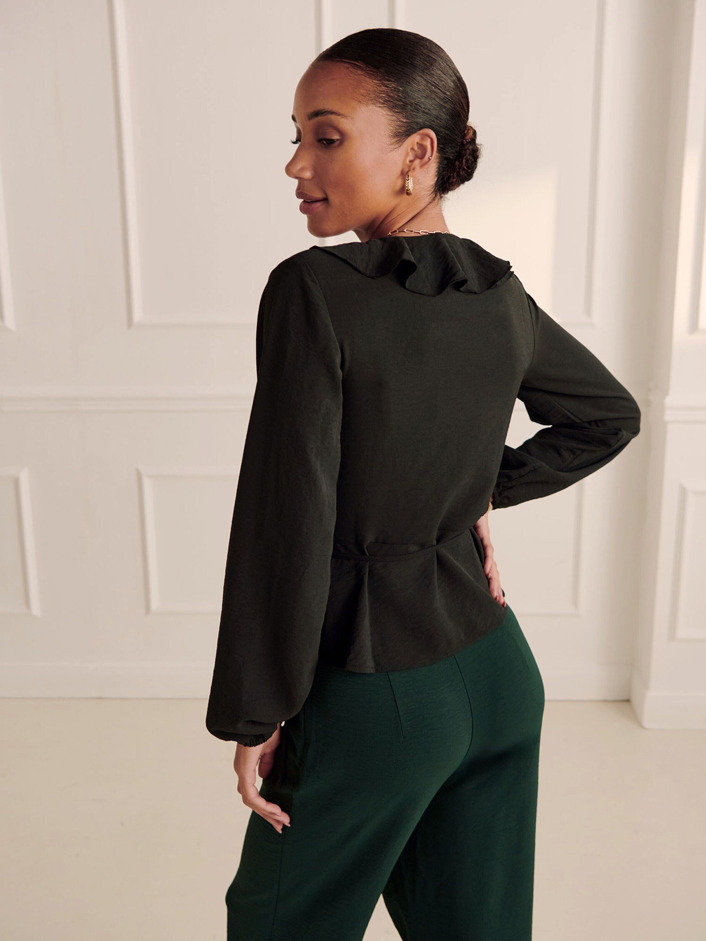 Guido Maria Kretschmer Women Funktionsbluse (1-tlg) Rüschen, Wickel-Design