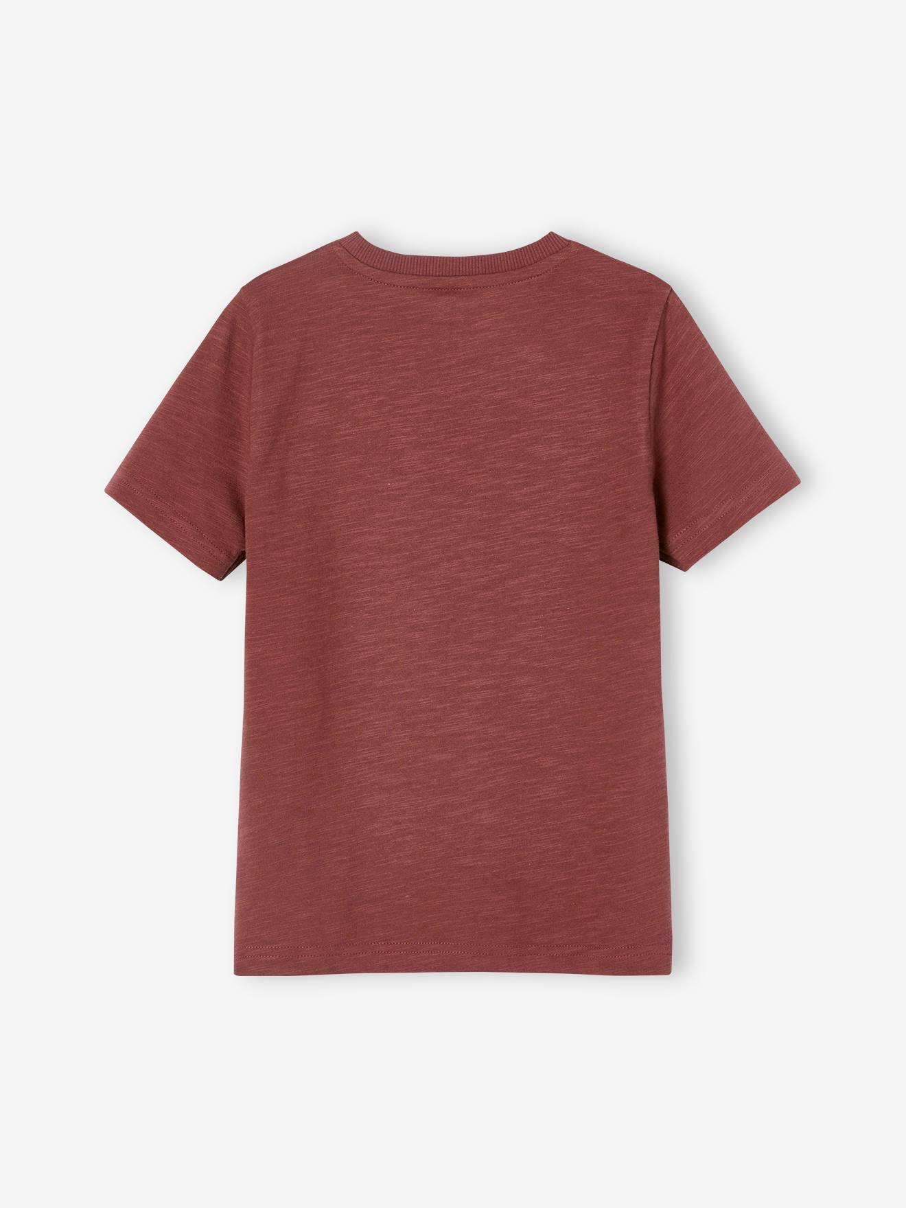 T-shirt Basics personnalisable garçon manches courtes bordeaux