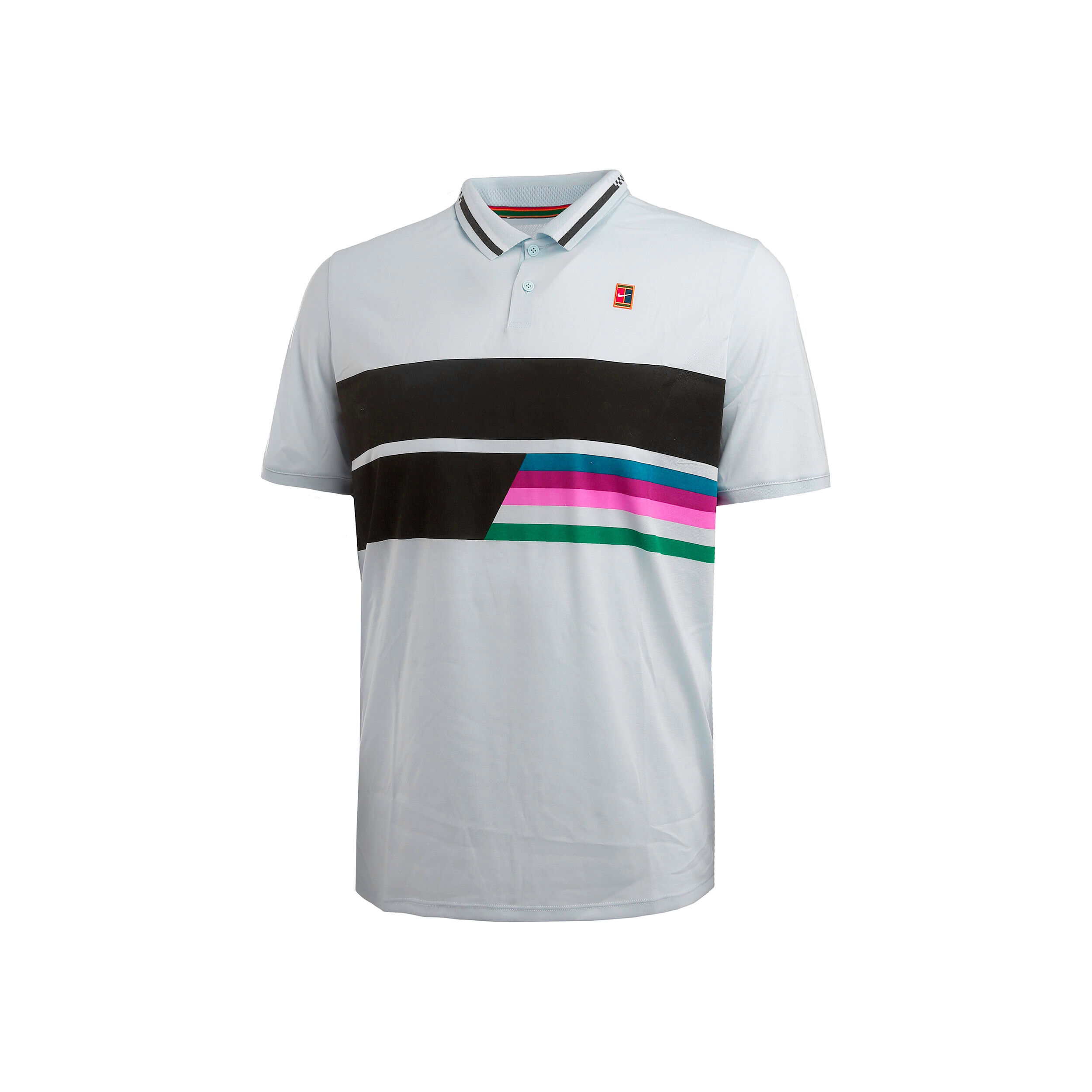 Court Advantage Classic Polo Jungen - Hellblau, Schwarz
