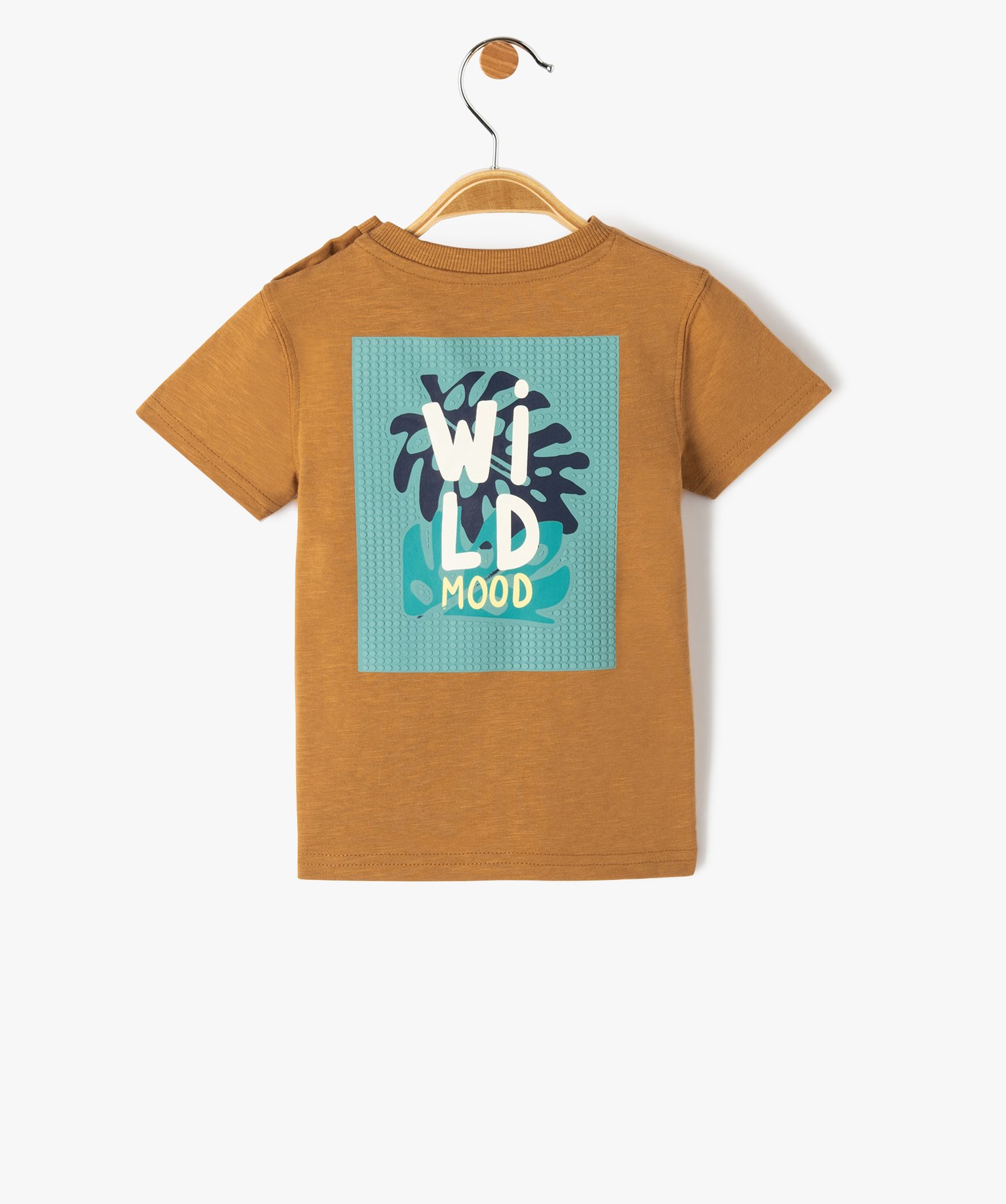 Tee-shirt bébé Garçon à manches coutes et motif en relie... marron | GEMO