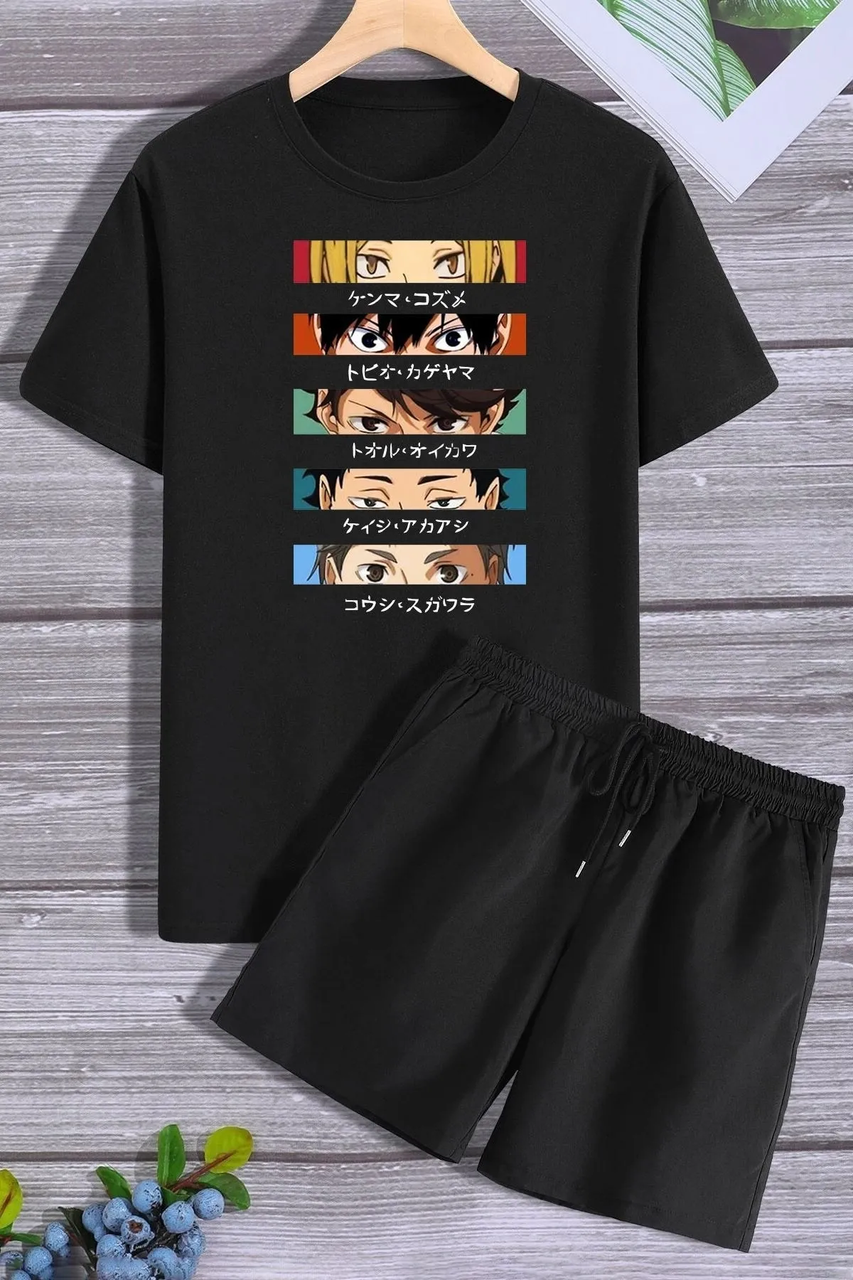 trendypassion  Anime-Shorts-T-Shirt-Trainingsanzug-Set