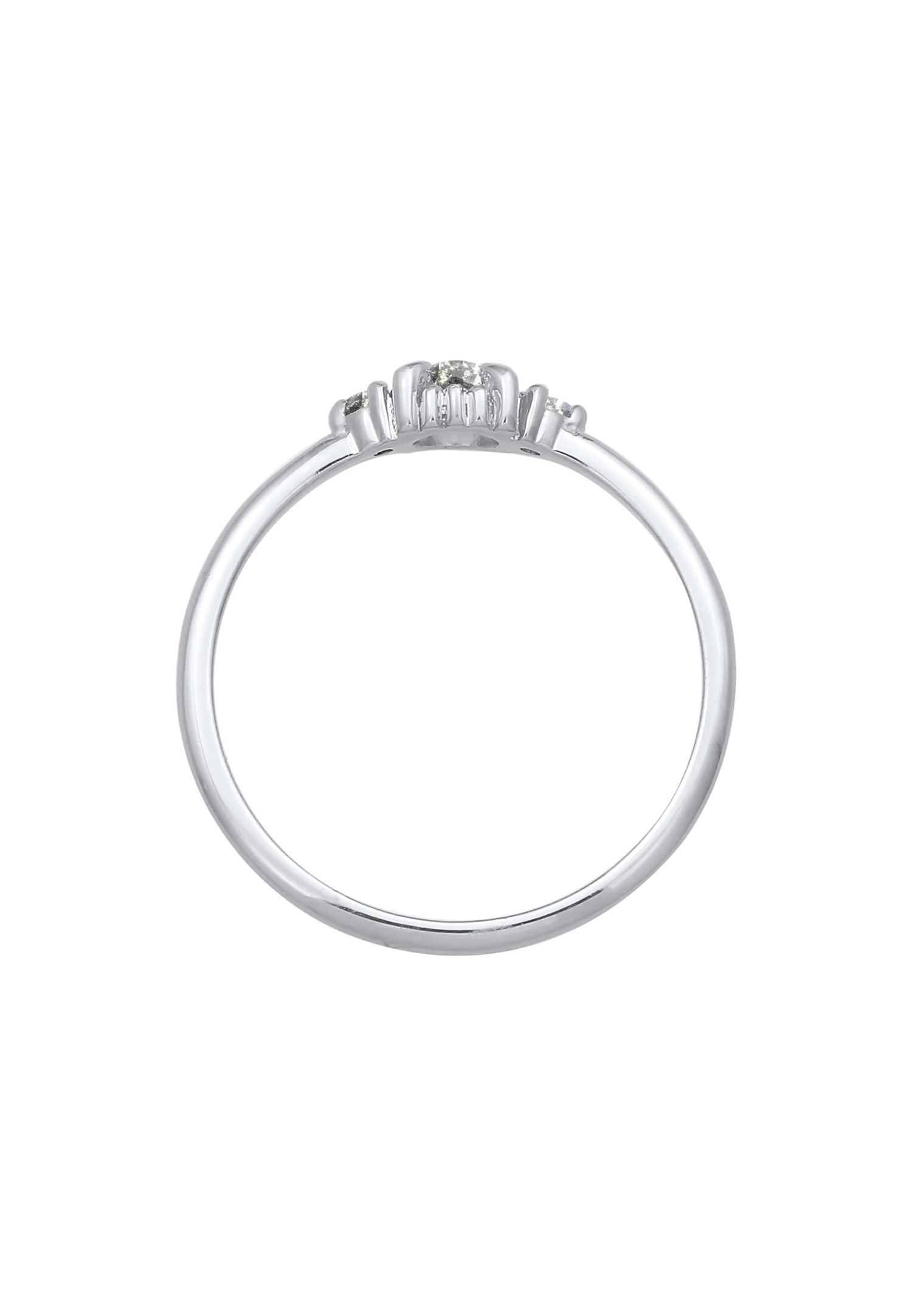 Anello solitario da donna Elli DIAMONDS, modello sale e pepe, con diamante (0,11 ct.) e topazio in argento sterling 925.