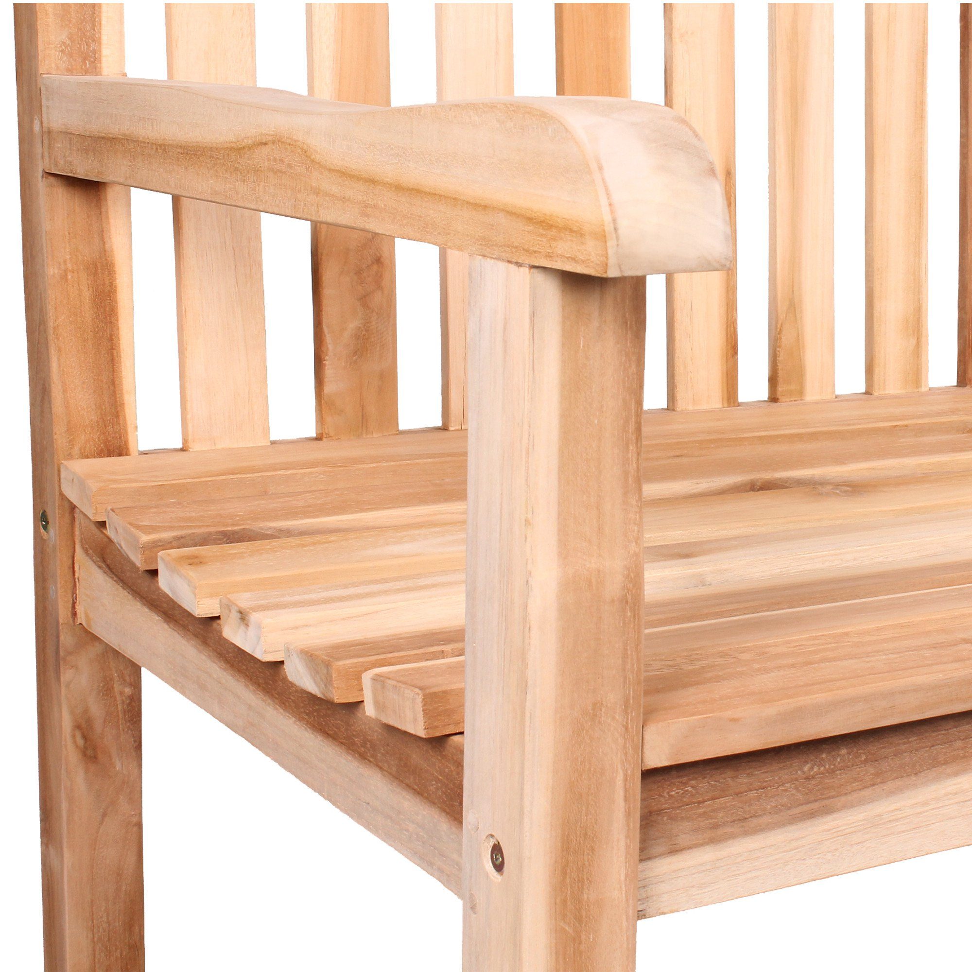 Home Feeling Gartenbank 2-Sitzer Teakholz Bank ca. 120 cm, Gartenbank, Teakbank