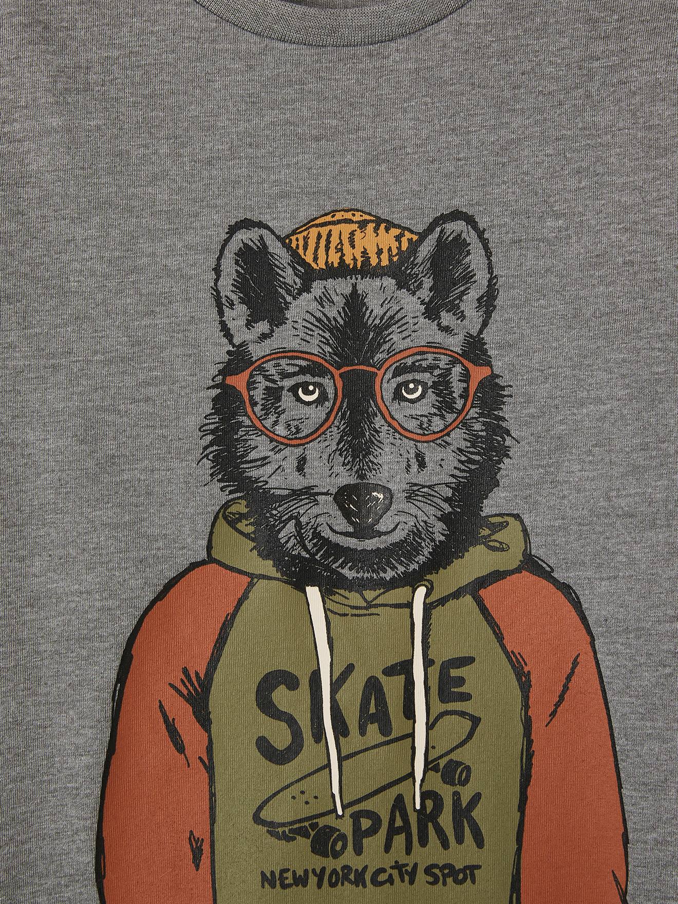 T-shirt animal crayonné garçon caramel
