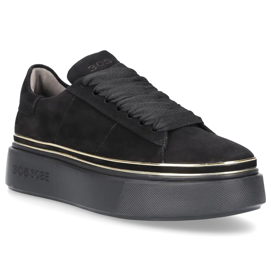 305 SOBE - Sneaker low TESSY Nubukleder - schwarz