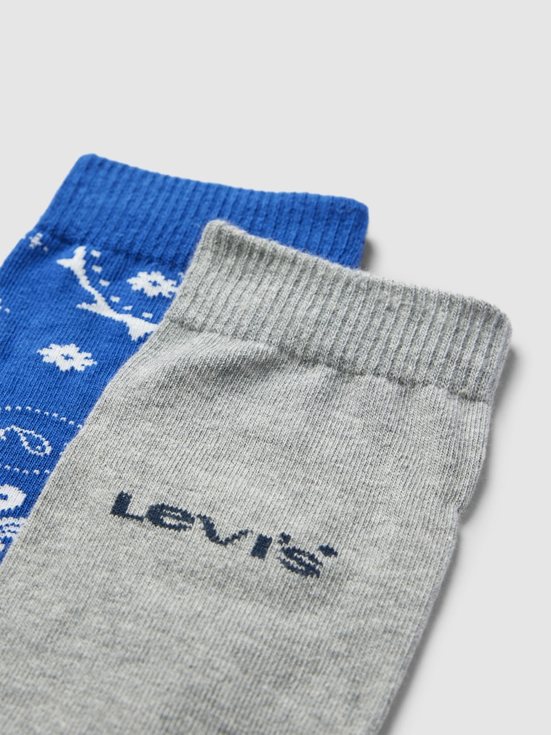 Socken mit Label-Details im 2er-Pack in marineblau
