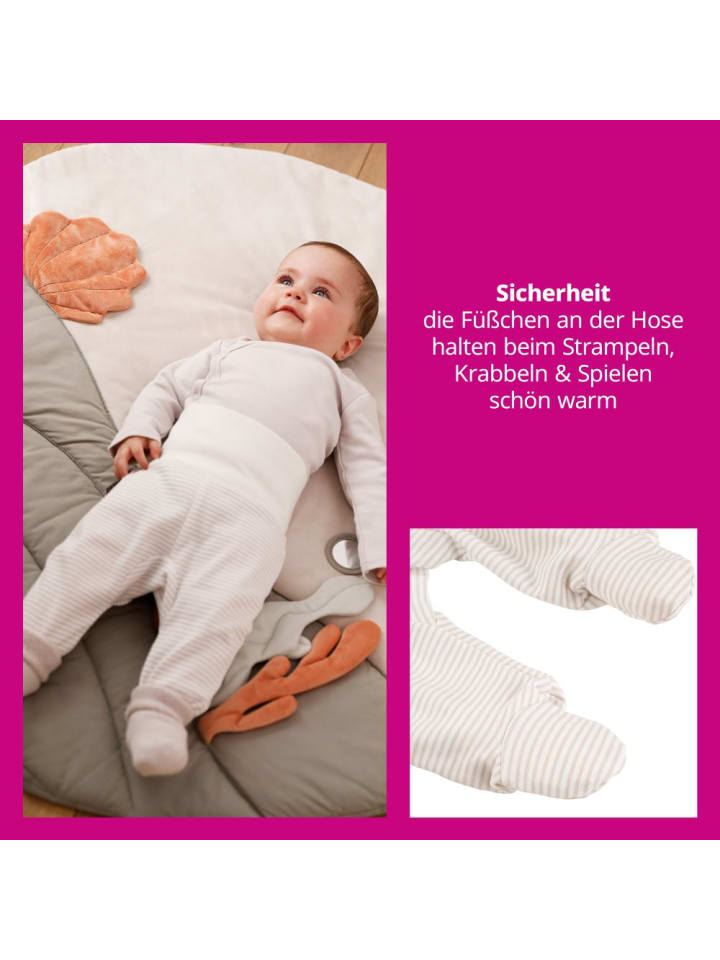 LaLoona Strampelhose 2er Pack - Stripes - Light Taupe - in weiss,beige günstig kaufen 62/68