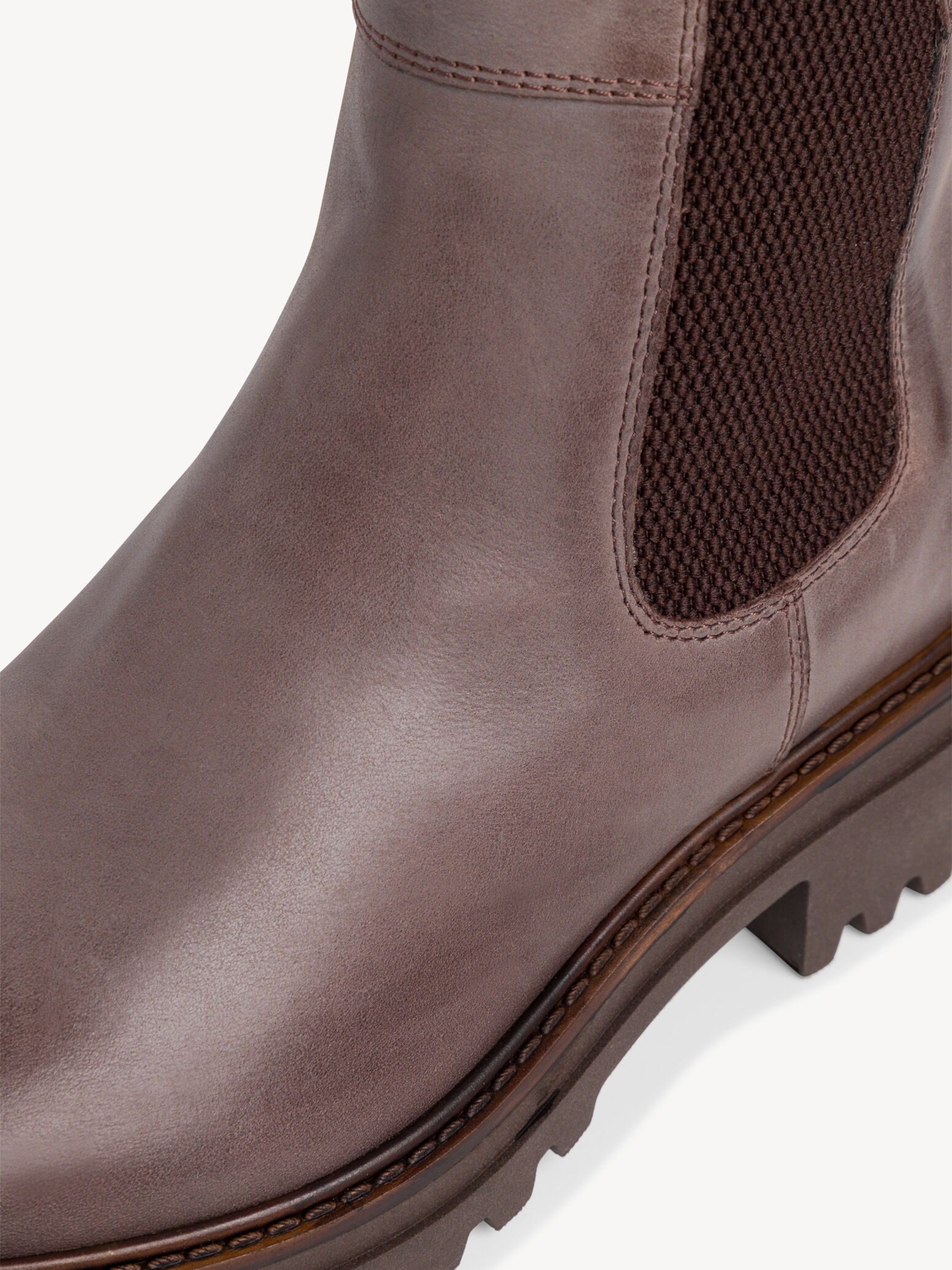 Bottine Chelsea en cuir - marron