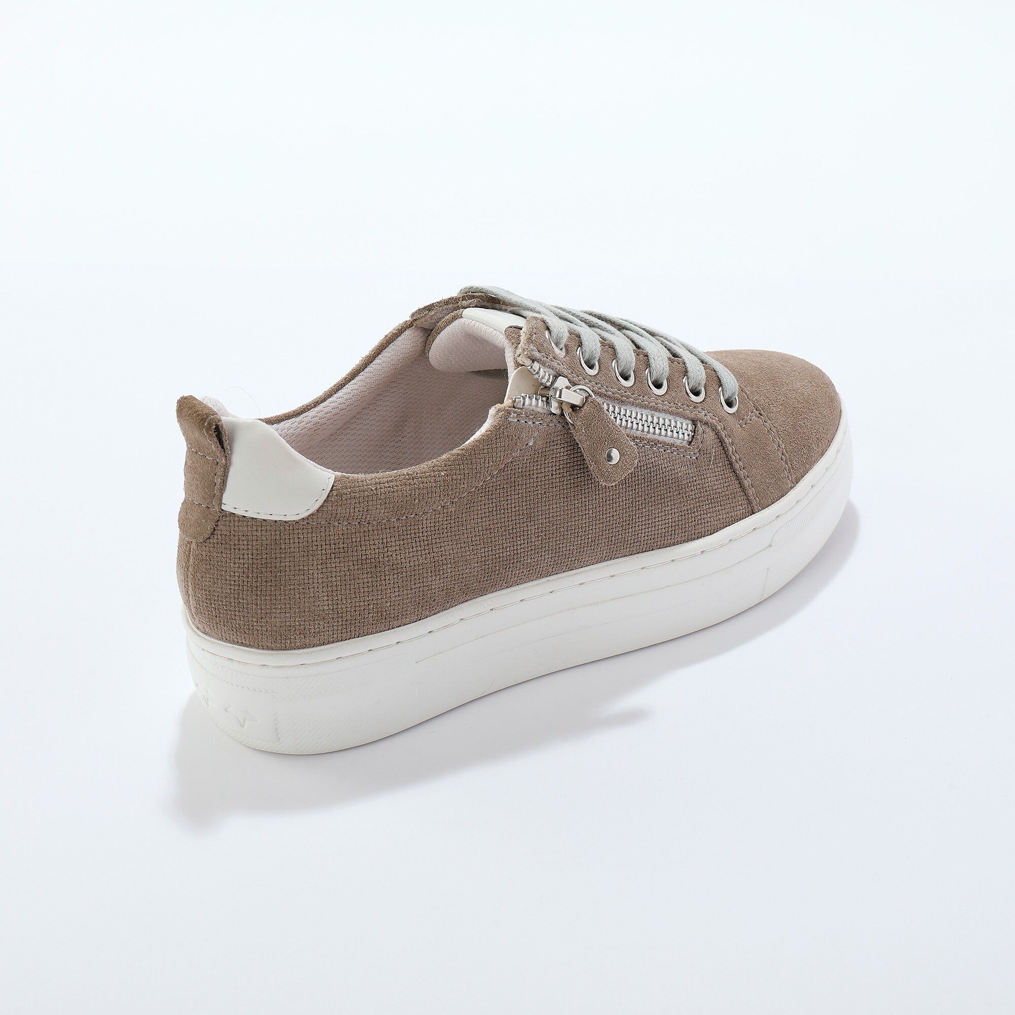 Baskets compensées cuir