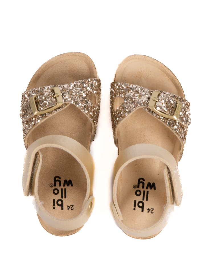 billowy Pantoletten  in gold günstig kaufen