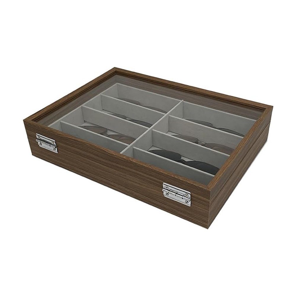 Tian Dee Brillenetui Brillen Sonnenbrillen Organizer Etui 8 Slot Brille Display Organizer